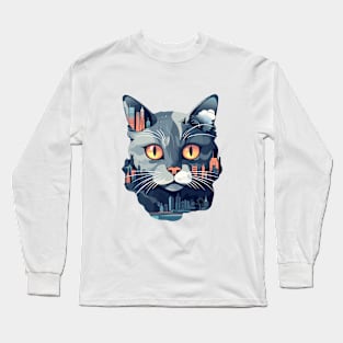 Cat Animal World Pet Dog Loving Fun Long Sleeve T-Shirt